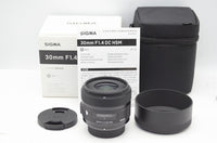 美品 SIGMA シグマ Art 30mm F1.4 DC HSM Nikon ニコン Fマウント APS-C 単焦点レンズ 元箱付 250212j