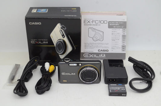 訳あり品 CASIO カシオ EXILIM EX-FC100 コンパクトデジタルカメラ ブラック 元箱付 250905q