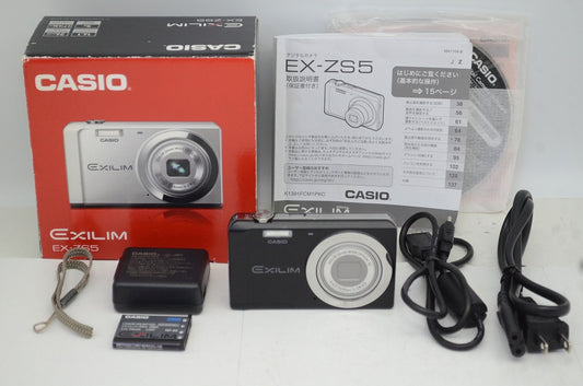CASIO カシオ EXILIM EX-ZS5 コンパクトデジタルカメラ ブラック 元箱付 250905x