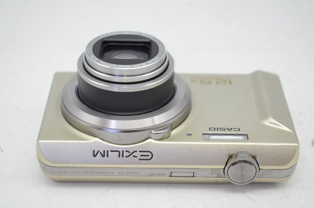 美品 CASIO カシオ EXILIM EX-ZS150 コンパクトデジタルカメラ ゴールド 元箱付 250905g