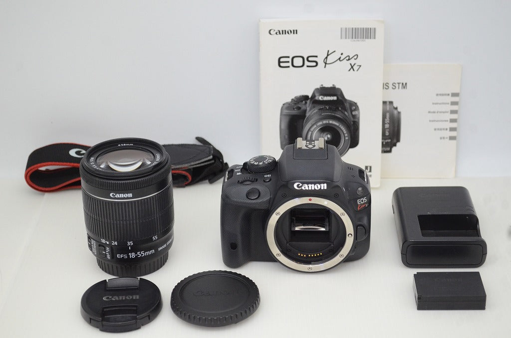 Canon キヤノン EOS Kiss X7 ボディ + EF-S 18-55 IS STM レンズキット デジタル一眼レフカメラ 251104aa