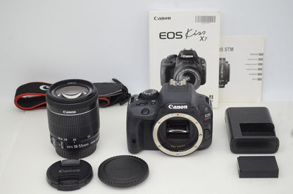 Canon キヤノン EOS Kiss X7 ボディ + EF-S 18-55 IS STM レンズキット デジタル一眼レフカメラ 251104aa
