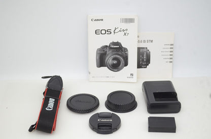 Canon キヤノン EOS Kiss X7 ボディ + EF-S 18-55 IS STM レンズキット デジタル一眼レフカメラ 251104aa