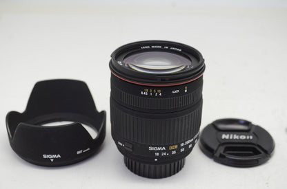 SIGMA シグマ AF 18-200mm F3.5-6.3 DC Nikon ニコン Fマウント APS-C ズームレンズ フード付 250905t