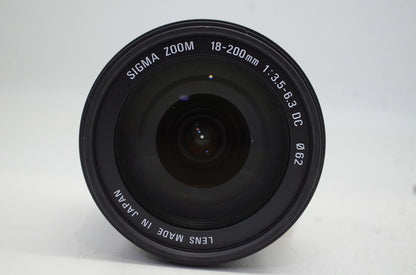 SIGMA シグマ AF 18-200mm F3.5-6.3 DC Nikon ニコン Fマウント APS-C ズームレンズ フード付 250905t