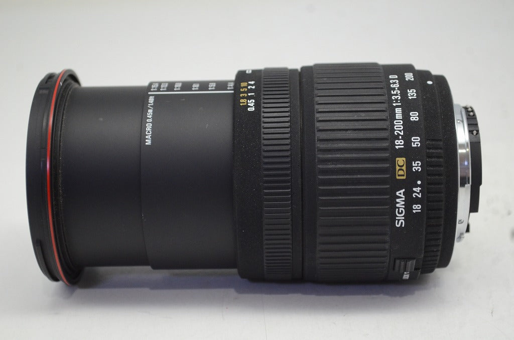 SIGMA シグマ AF 18-200mm F3.5-6.3 DC Nikon ニコン Fマウント APS-C ズームレンズ フード付 250905t