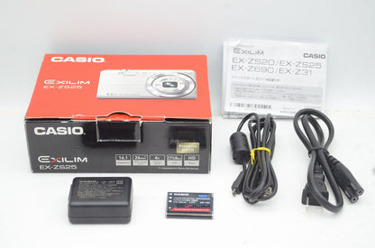 良品 CASIO カシオ EXILIM EX-ZS25 コンパクトデジタルカメラ ホワイト 元箱付 250905o