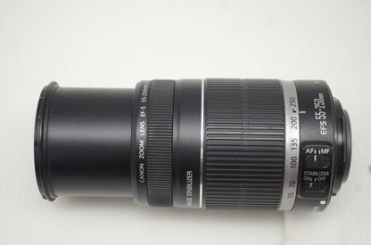 Canon キヤノン EF-S 55-250mm F4-5.6 IS APS-C ズームレンズ 251113e
