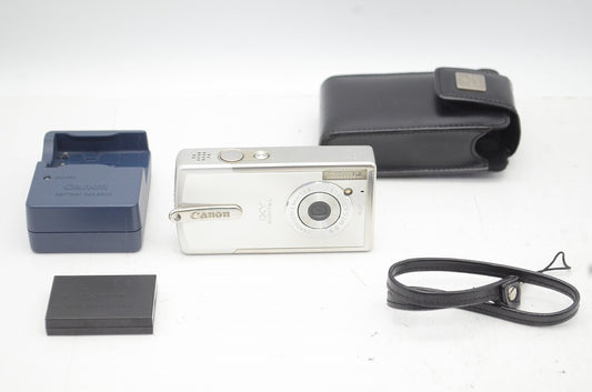 良品 Canon キヤノン IXY DIGITAL L コンパクトデジタルカメラ シルバー ケース付 250905ab