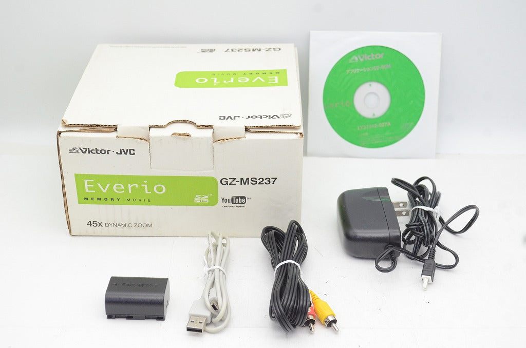 良品 JVC ケンウッド Everio GZ-MS237 デジタルビデオカメラ シルバー 元箱付 250904i