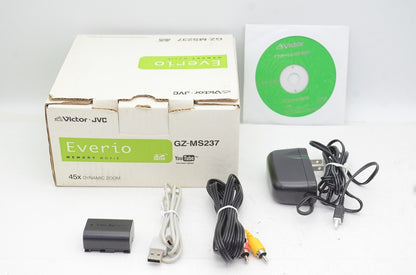 良品 JVC ケンウッド Everio GZ-MS237 デジタルビデオカメラ シルバー 元箱付 250904i