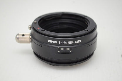 良品 KIPON マウントアダプター Shift NIK-NEX Nikon Fマウントレンズ SONY Eマウント ボディ シフト機能付 251113u