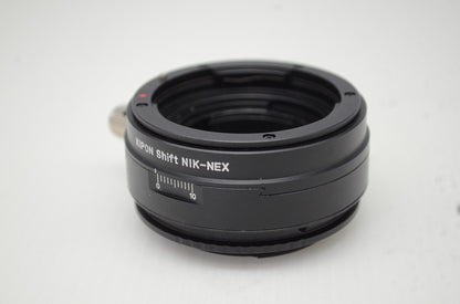 良品 KIPON マウントアダプター Shift NIK-NEX Nikon Fマウントレンズ SONY Eマウント ボディ シフト機能付 251113u