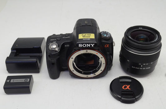SONY α33 SLT-A33L ズームレンズキット DT 18-55mm F3.5-5.6 SAM SAL1855 デジタル一眼 250820aa
