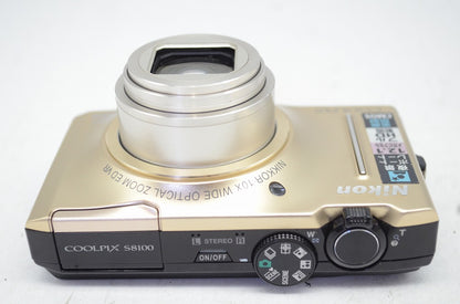 Nikon ニコン COOLPIX S8100 コンパクトデジタルカメラ ゴールド 250903d