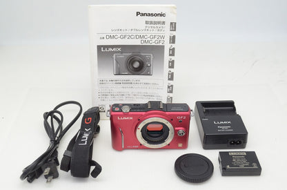 Panasonic パナソニック LUMIX DMC-GF2 ボディ ミラーレス一眼カメラ レッド 251028c