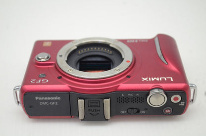 Panasonic パナソニック LUMIX DMC-GF2 ボディ ミラーレス一眼カメラ レッド 251028c