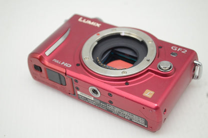 Panasonic パナソニック LUMIX DMC-GF2 ボディ ミラーレス一眼カメラ レッド 251028c
