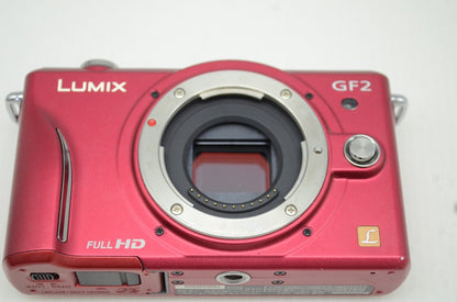 Panasonic パナソニック LUMIX DMC-GF2 ボディ ミラーレス一眼カメラ レッド 251028c