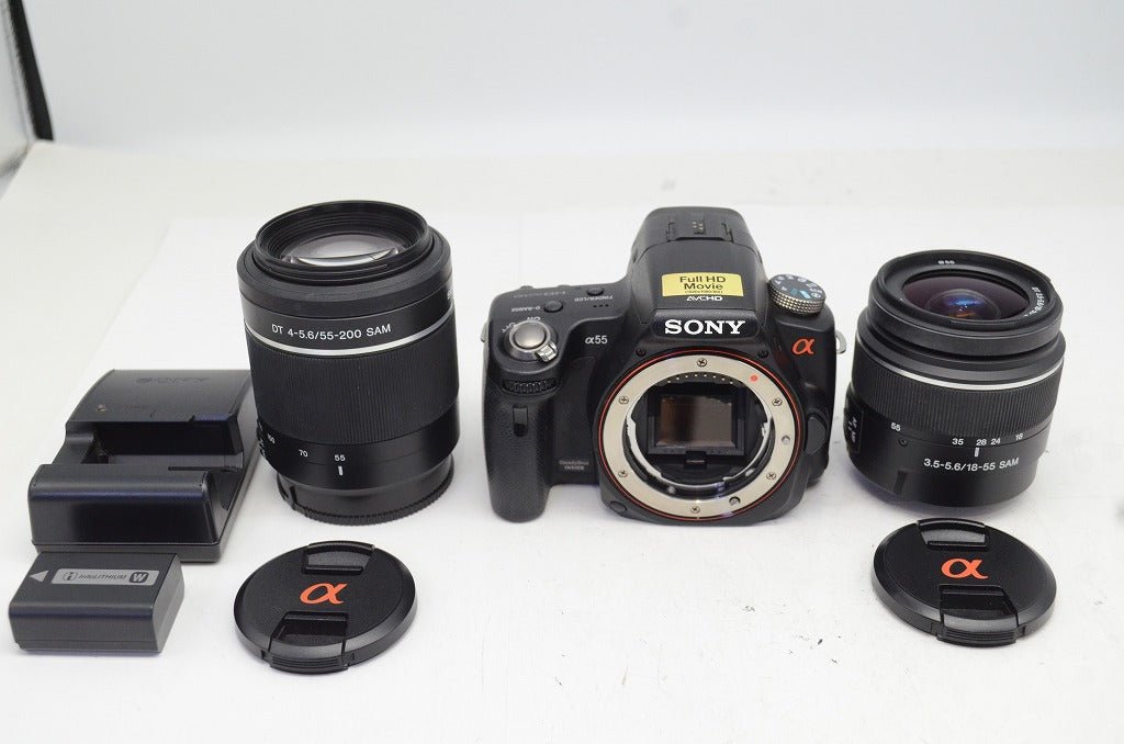 良品 SONY ソニー α55 SLT-A55VY ダブルズームレンズキット デジタル一眼レフカメラ 250910a