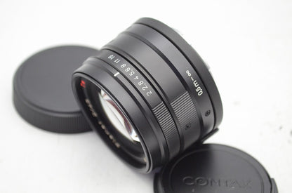 レア 美品 CONTAX コンタックス Carl Zeiss Planar T* 45mm F2 G用 単焦点レンズ ブラック 250911b
