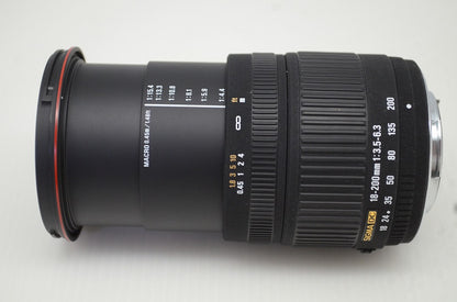 良品 SIGMA シグマ 18-200mm F3.5-6.3 DC PENTAX ペンタックス Kマウント APS-C ズームレンズ フード付 251110i