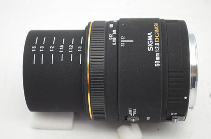 良品 SIGMA シグマ 50mm F2.8 EX DG MACRO Canon キヤノン EFマウント 単焦点レンズ 250911m