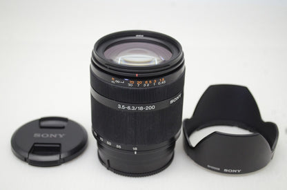 SONY ソニー DT 18-200mm F3.5-6.3 SAL18200 MINOLTA ミノルタ αマウント APS-C ズームレンズ フード付 251118j