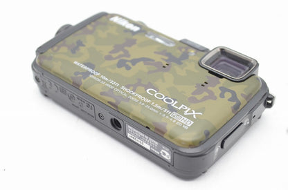 良品 Nikon ニコン COOLPIX AW100 コンパクトデジタルカメラ フォレストカムフラージュ 250911j