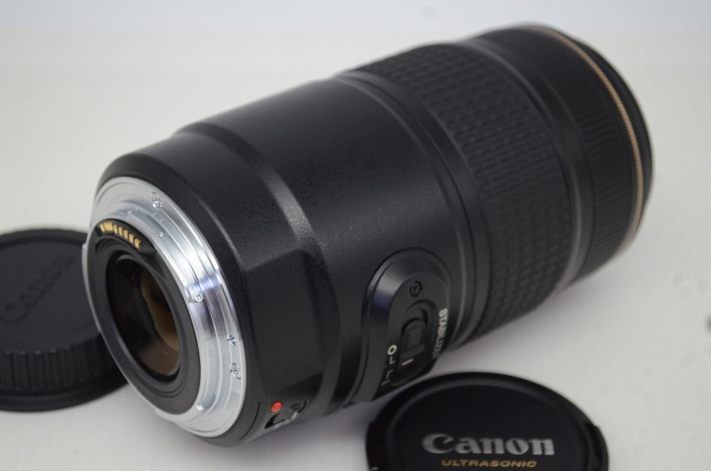 良品 Canon キヤノン EF 75-300mm F4-5.6 IS USM フルサイズ ズームレンズ フード ポーチ付 251112j