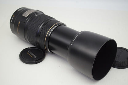 良品 Canon キヤノン EF 75-300mm F4-5.6 IS USM フルサイズ ズームレンズ フード ポーチ付 251112j