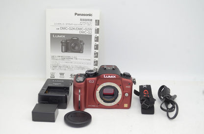 Panasonic パナソニック LUMIX DMC-G2 ボディ ミラーレス一眼カメラ レッド 250910k