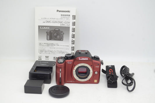Panasonic パナソニック LUMIX DMC-G2 ボディ ミラーレス一眼カメラ レッド 250910k