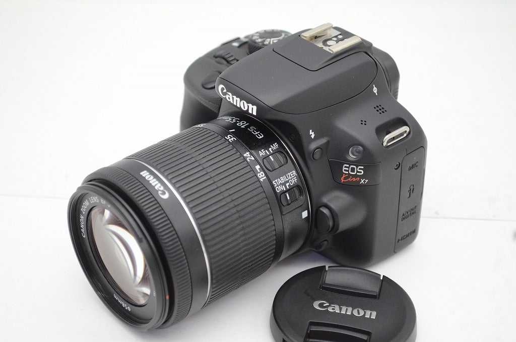 美品 Canon キヤノン EOS Kiss X7 + EF-S 18-55 IS STM レンズキット デジタル一眼レフカメラ 250910r