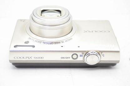 訳あり品 Nikon ニコン COOLPIX S6100 コンパクトデジタルカメラ シルバー 250912h