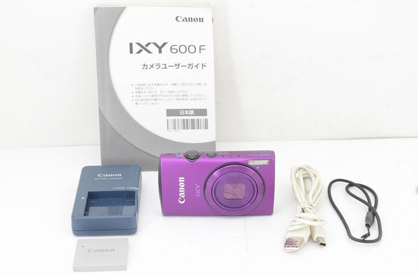 良品 Canon キヤノン IXY 600F コンパクトデジタルカメラ パープル 240416i