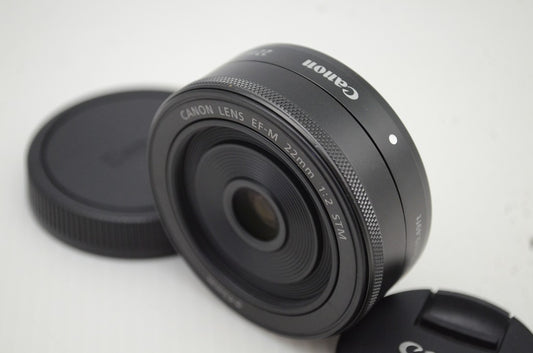 Canon キヤノン EF-M 22mm F2 STM EF-Mマウント ブラック 単焦点レンズ 251119k