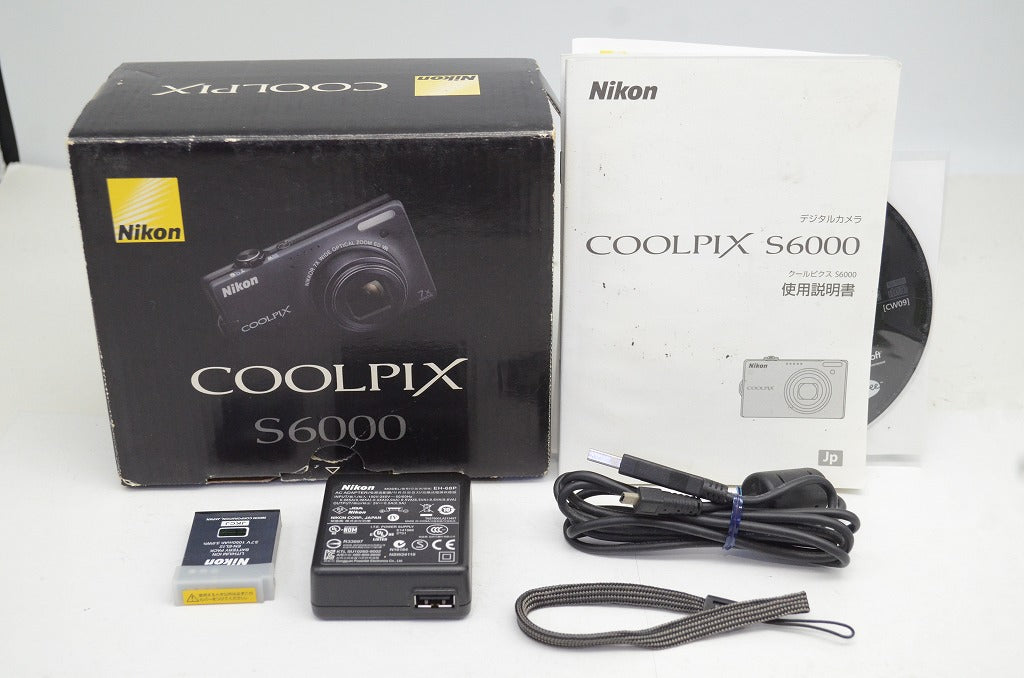 Nikon ニコン COOLPIX S6000 コンパクトデジタルカメラ ブラック 元箱付 250915c