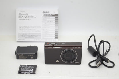 良品 CASIO カシオ EXILIM EX-ZR50 コンパクトデジタルカメラ ブラウン 250916f