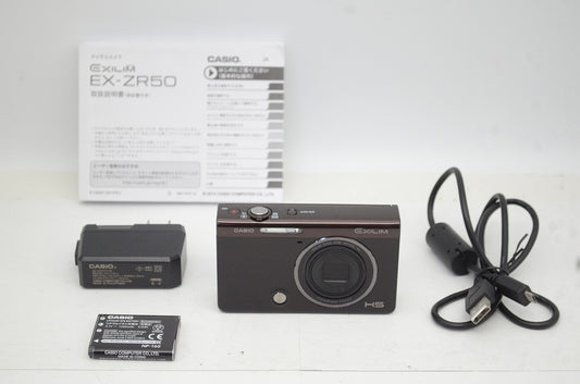良品 CASIO カシオ EXILIM EX-ZR50 コンパクトデジタルカメラ ブラウン 250916f