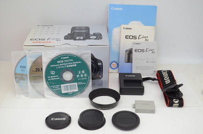 Canon EOS Kiss X3 レンズキット EF-S 18-55mm F3.5-5.6 IS デジタル一眼レフカメラ 元箱付 250912j
