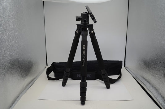 美品 SLIK スリック FLAT 255 三脚 + SBH-300DQ 雲台 ケース付 250915d