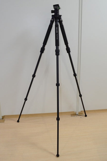美品 SLIK スリック FLAT 255 三脚 + SBH-300DQ 雲台 ケース付 250915d