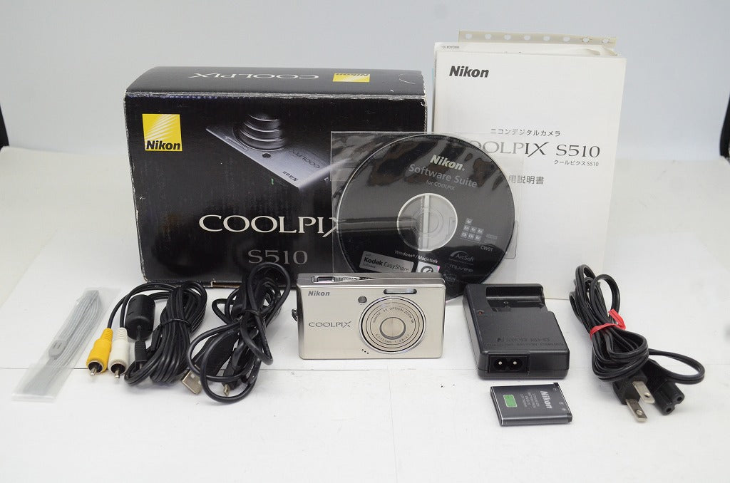 Nikon ニコン COOLPIX S510 コンパクトデジタルカメラ シルバー 元箱付 250919c