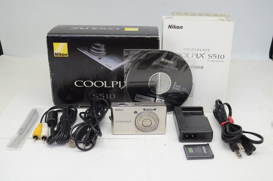 Nikon ニコン COOLPIX S510 コンパクトデジタルカメラ シルバー 元箱付 250919c