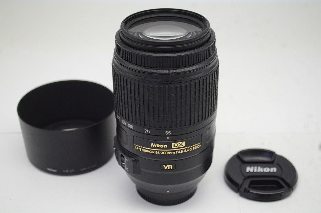 Nikon ニコン AF-S DX NIKKOR 55-300mm F4.5-5.6G ED VR APS-C ズームレンズ フード付 250918c