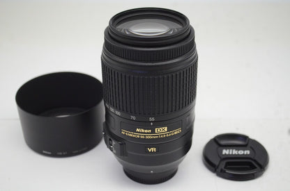 Nikon ニコン AF-S DX NIKKOR 55-300mm F4.5-5.6G ED VR APS-C ズームレンズ フード付 250918c