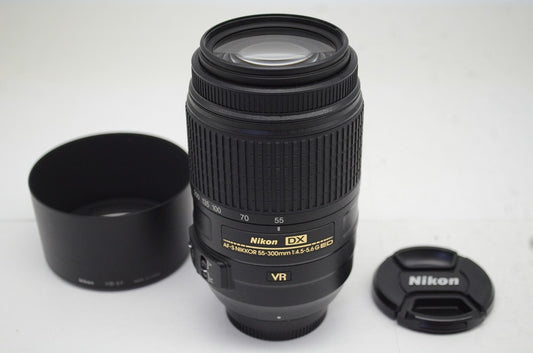 Nikon ニコン AF-S DX NIKKOR 55-300mm F4.5-5.6G ED VR APS-C ズームレンズ フード付 250918c