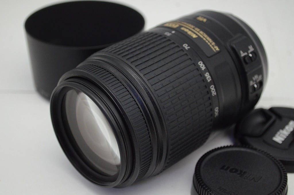 Nikon ニコン AF-S DX NIKKOR 55-300mm F4.5-5.6G ED VR APS-C ズームレンズ フード付 250918c
