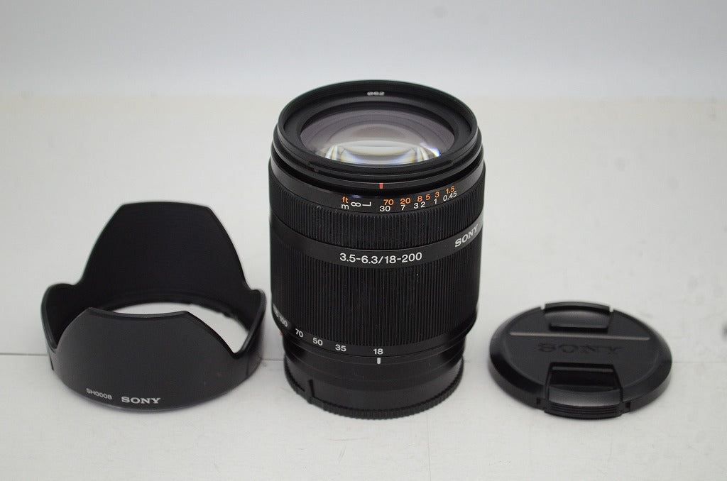 SONY DT 18-200mm F3.5-6.3 SAL18200 MINOLTA ミノルタ αマウント APS-C ズームレンズ フード付 250918a